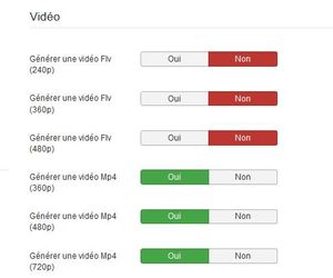 hwdmediashare configuration traitement video