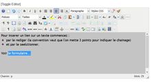 texte selection